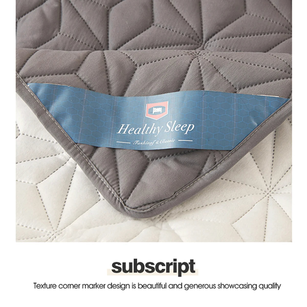Waterproof Quilted Mattress Topper - Elastic Band Winter Bed Cover