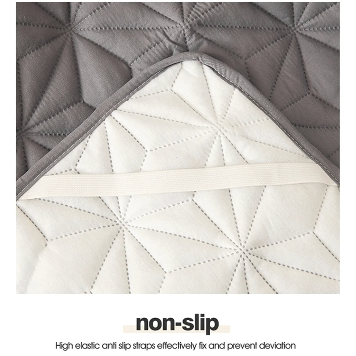 Waterproof Quilted Mattress Topper - Elastic Band Winter Bed Cover