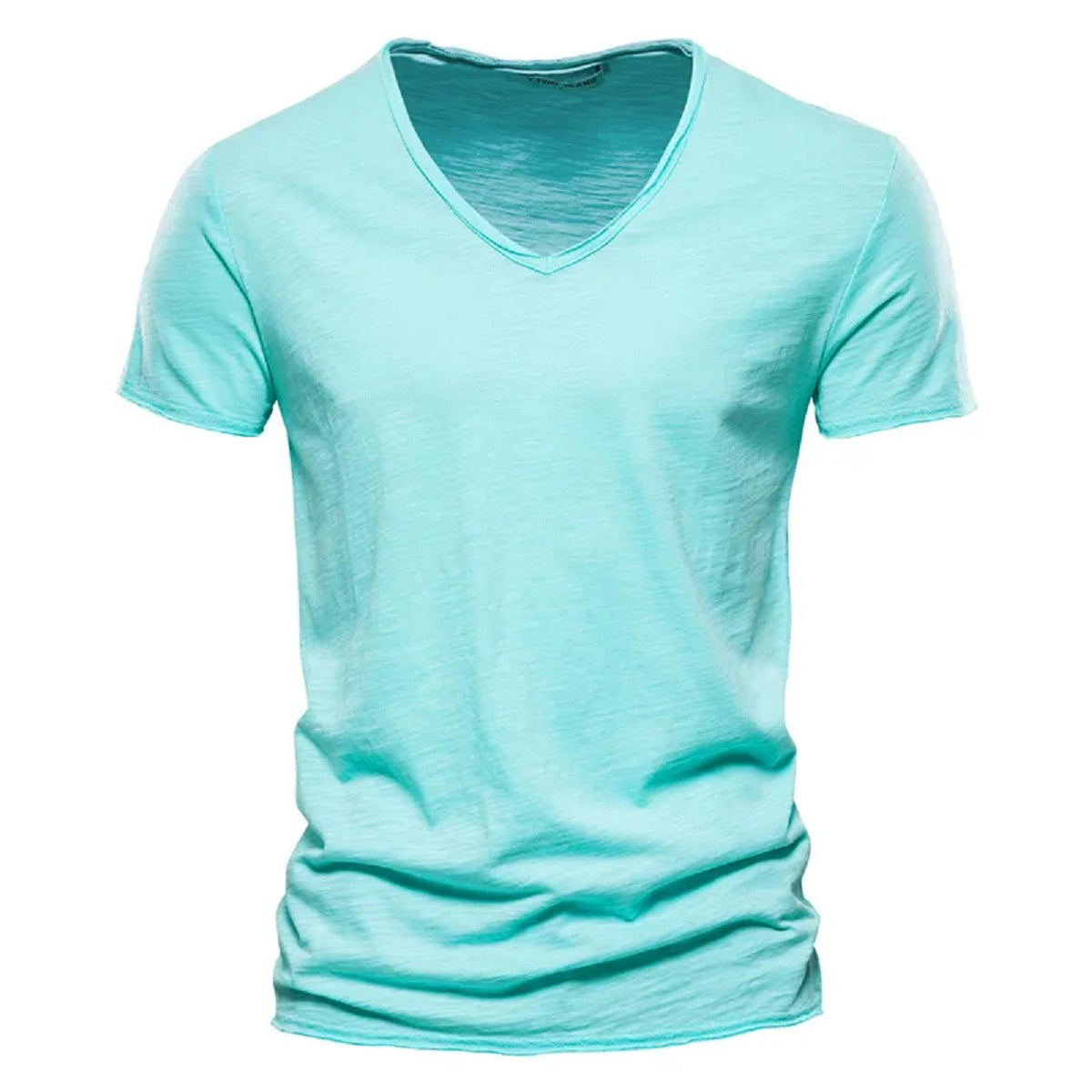 5-Pack Men's Slim Fit V-Neck T-Shirts - Cotton Solid Color Summer Tees