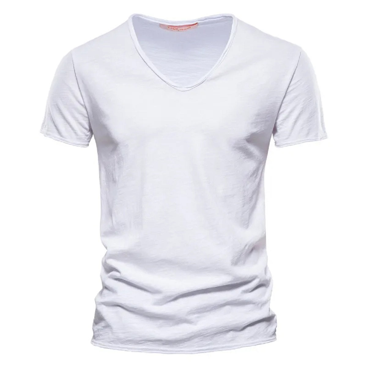 5-Pack Men's Slim Fit V-Neck T-Shirts - Cotton Solid Color Summer Tees