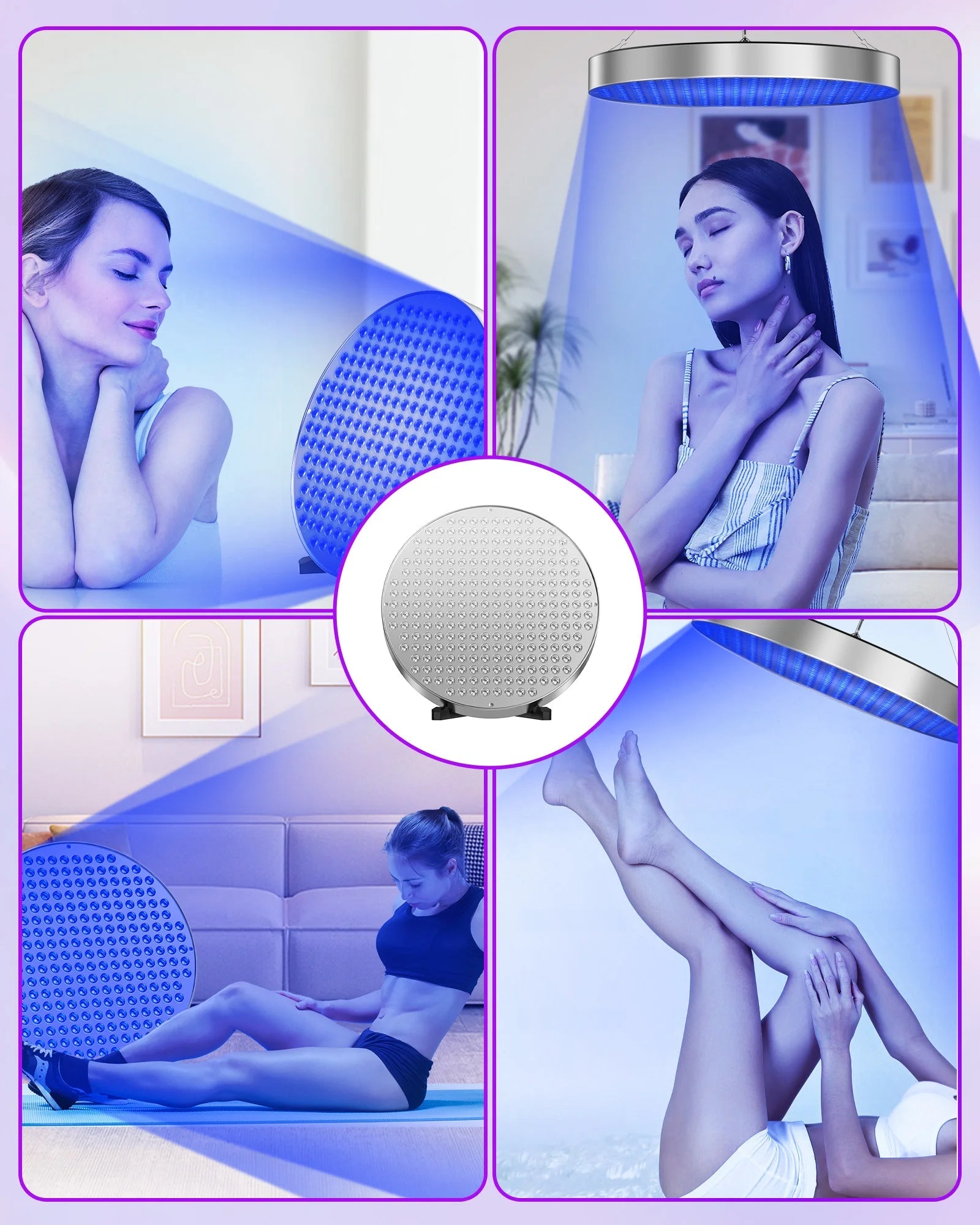 Home Tanning Lamp - 460NM Blue Light for Full-Body Bronze Glow with Eye Mask