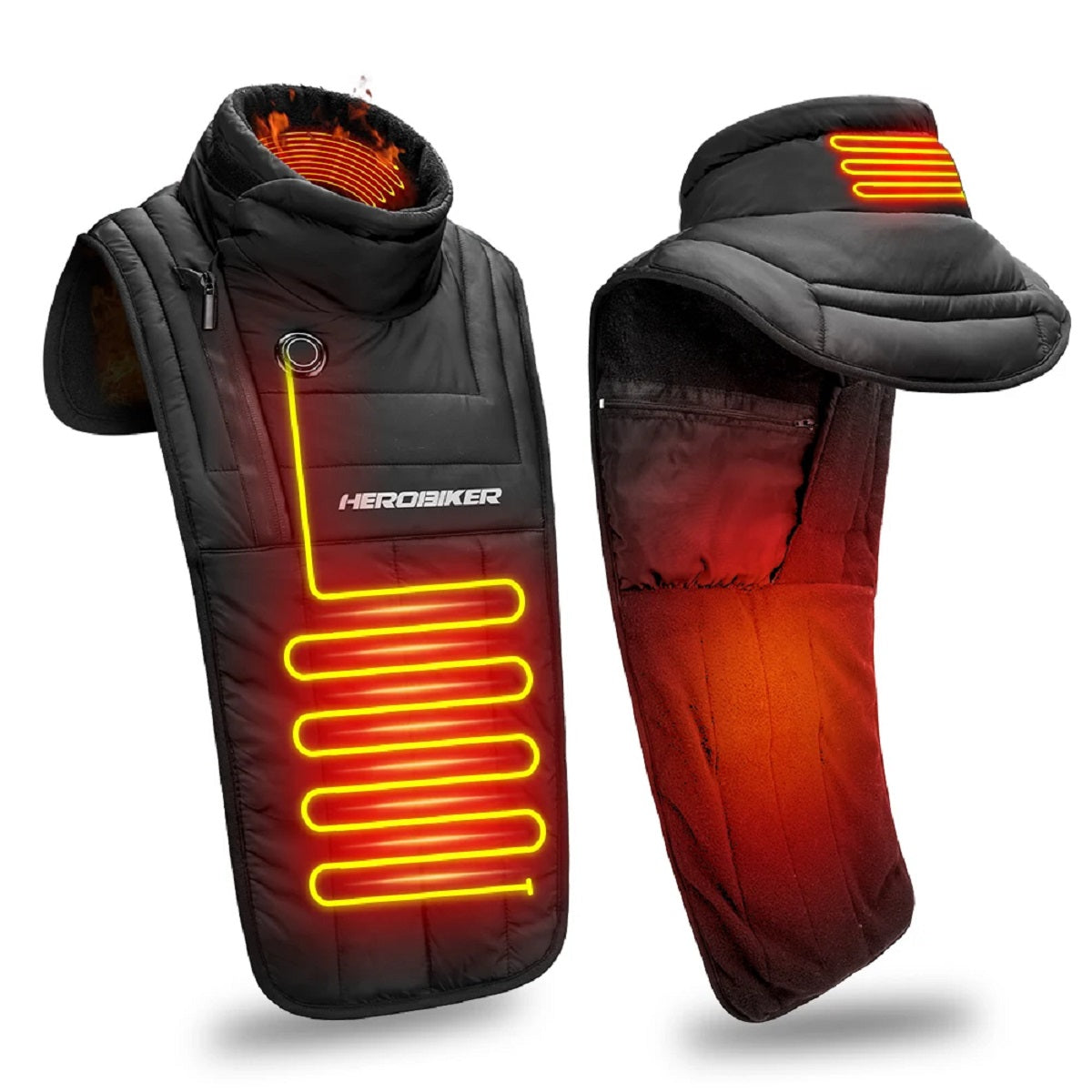 Motorcycle Heated Scarf - Windproof USB Neck Warmer for Winter