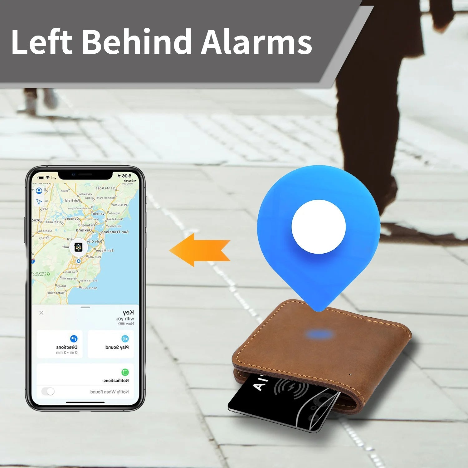 Thin Wallet GPS Tracker - Wireless Charging Smart Tag