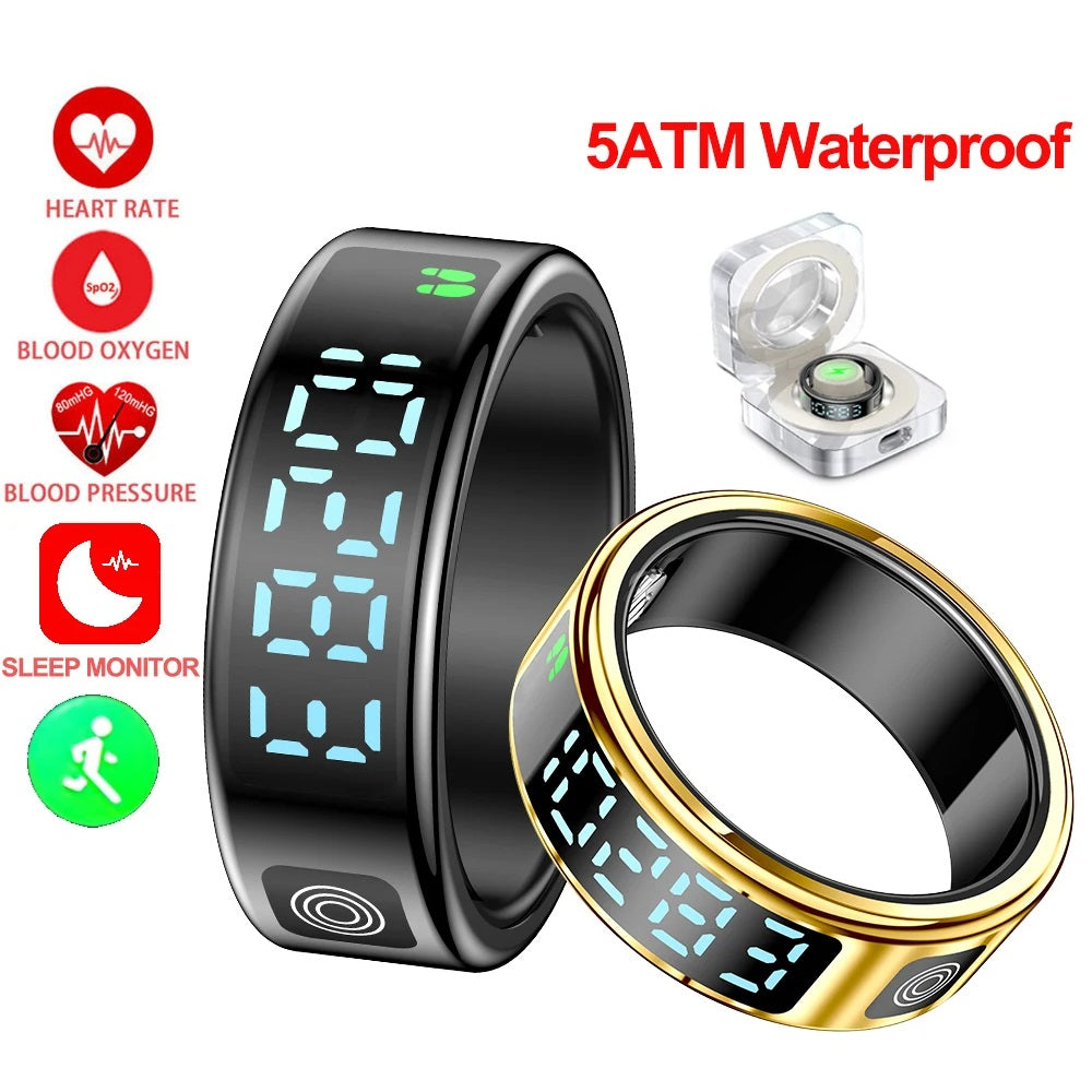 Smart Ring - Heart-Rate and Spo₂ Monitor Multi-Sport 5 ATM Waterproof