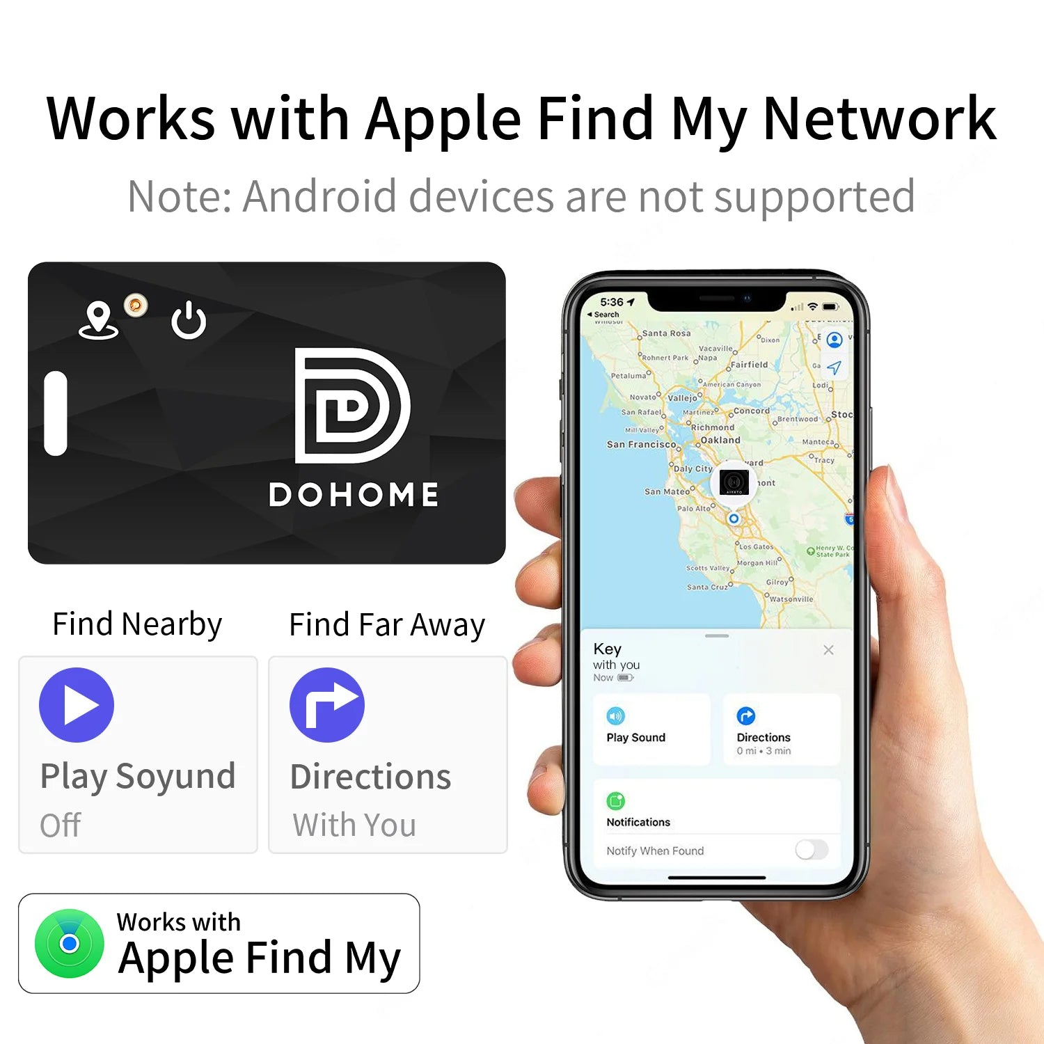 Thin Wallet GPS Tracker - Wireless Charging Smart Tag