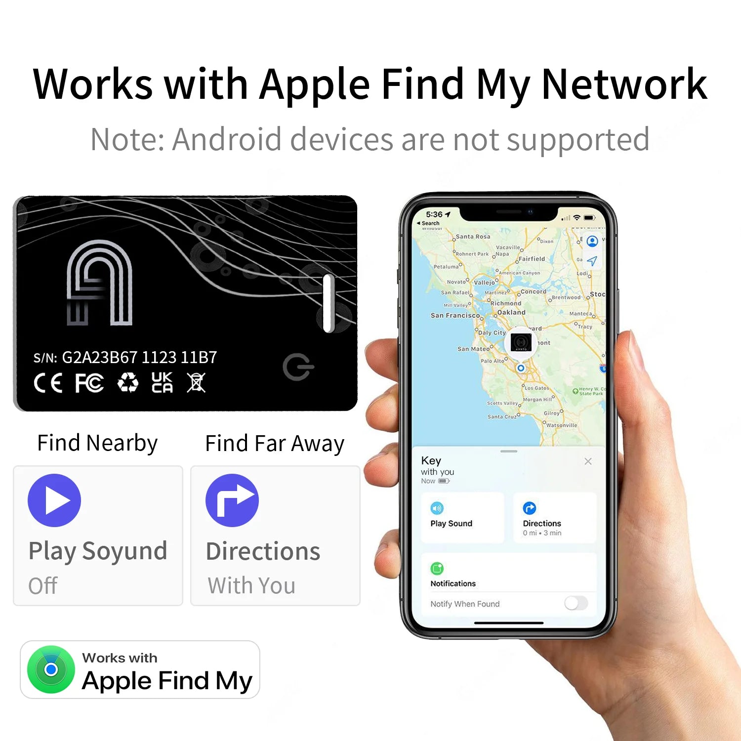 Thin Wallet GPS Tracker - Wireless Charging Smart Tag