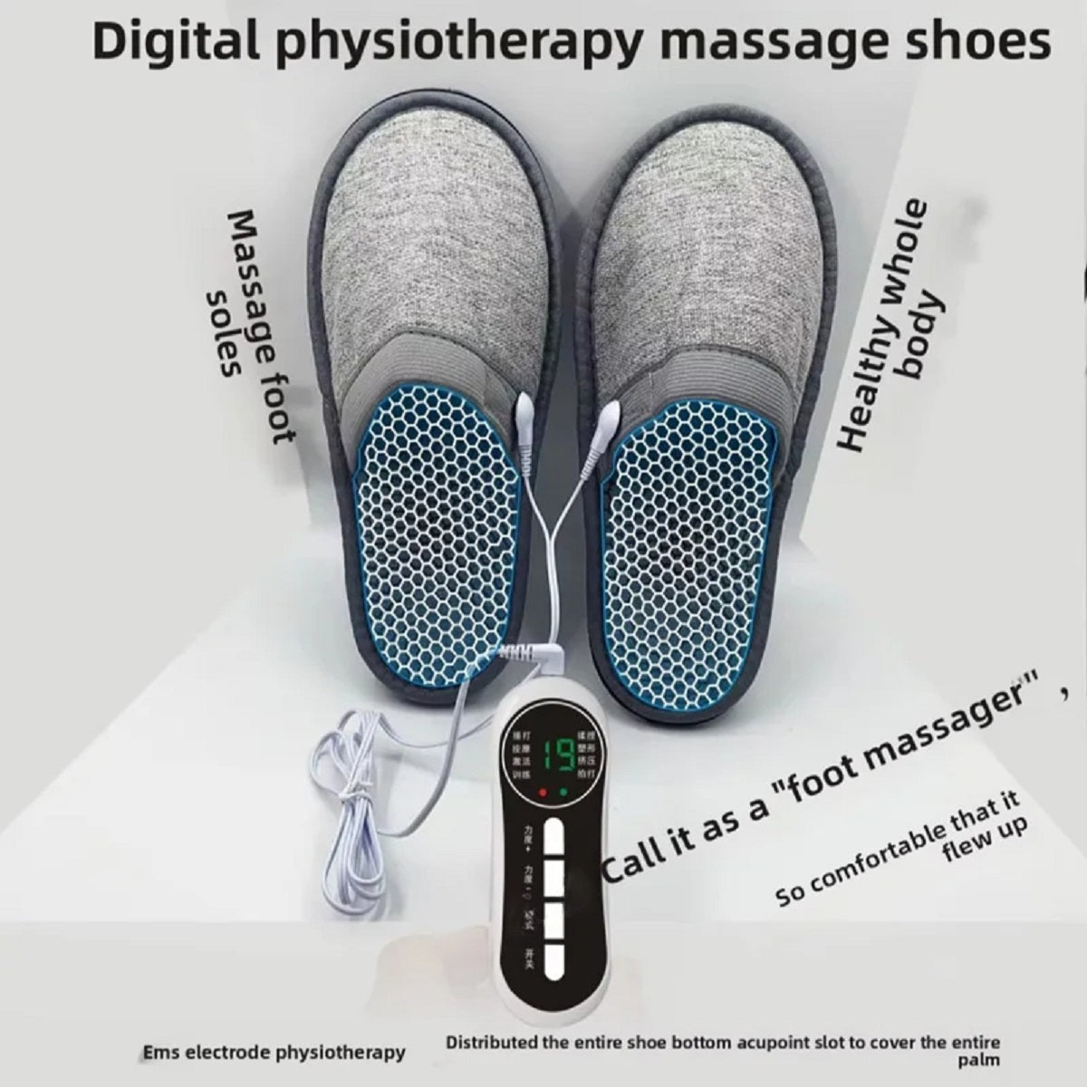 EMS Electrode Foot Massage Slippers - Microcurrent Shoes