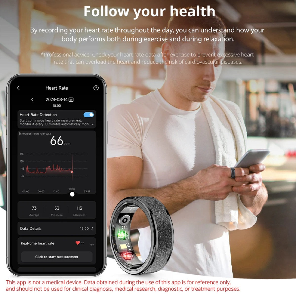 R10 Smart Ring - Health and Sleep Monitor 5 ATM Waterproof