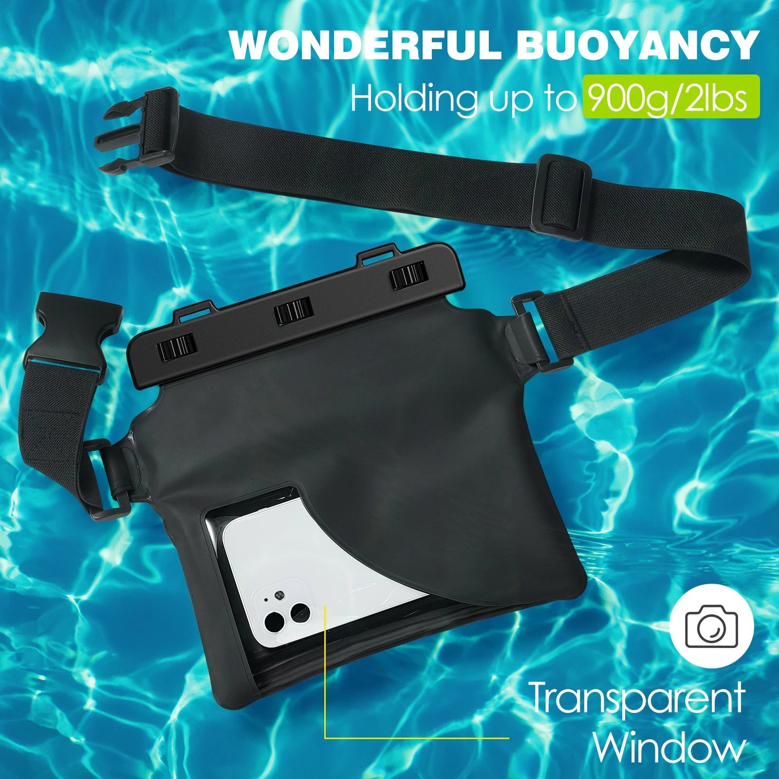 Waterproof Phone Fanny Pack - Floating Dry Pouch for Swimming