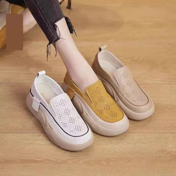 Women's Casual Loafers - Retro Platform Sneakers
