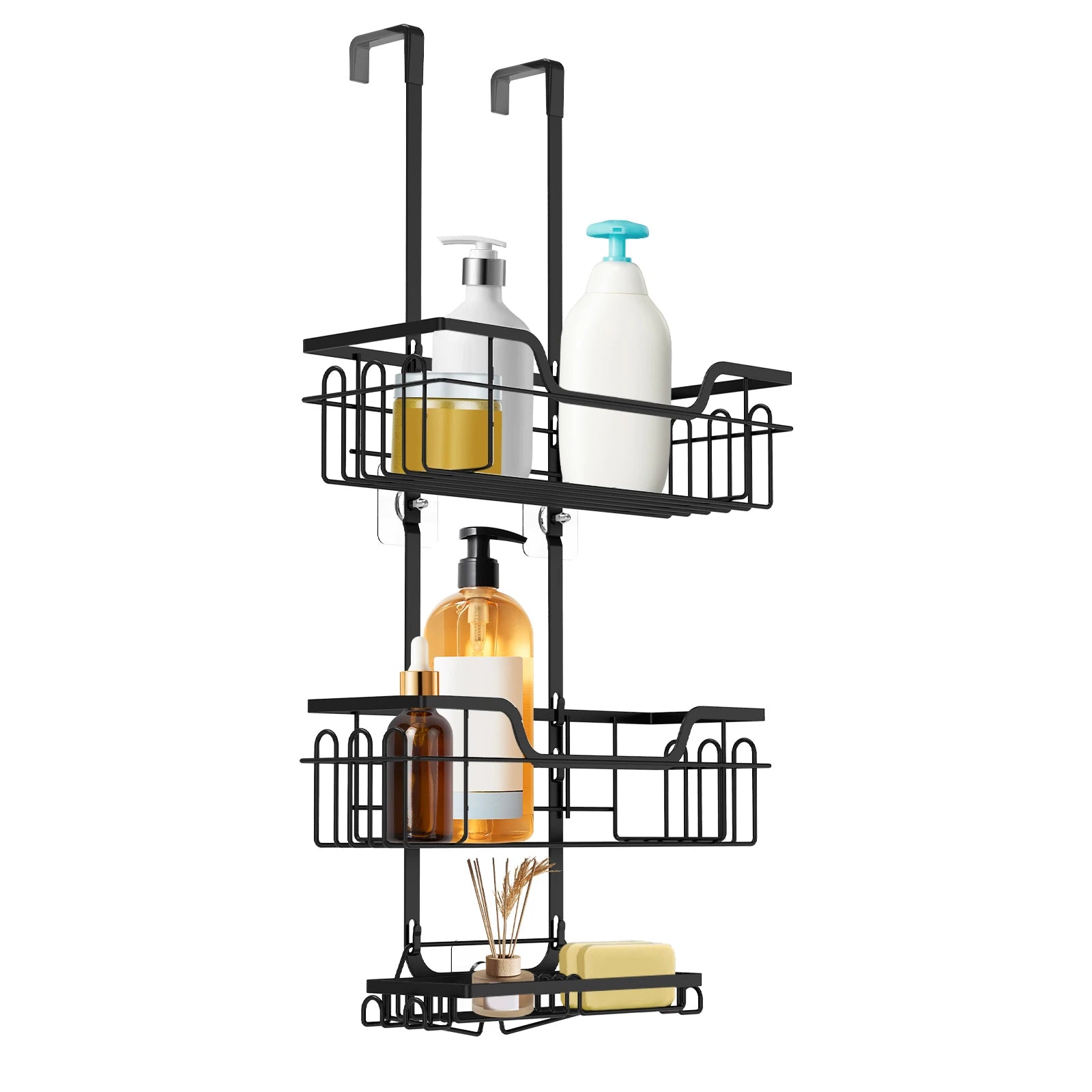 Drill-Free Hanging Bathroom Shelf - Over-Door Multi-Layer Storage Rack