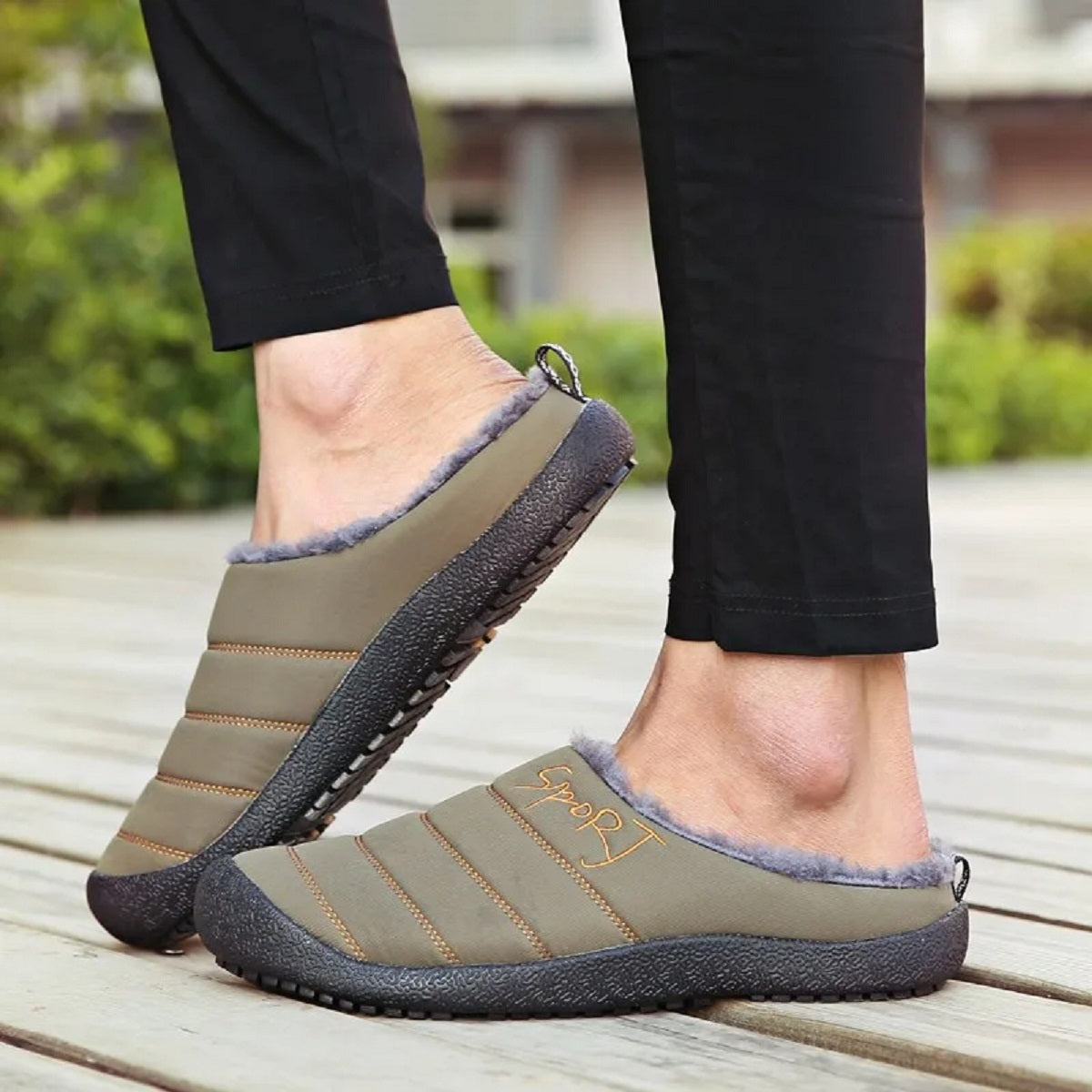 Warm Slippers with Thick Plush Shoes