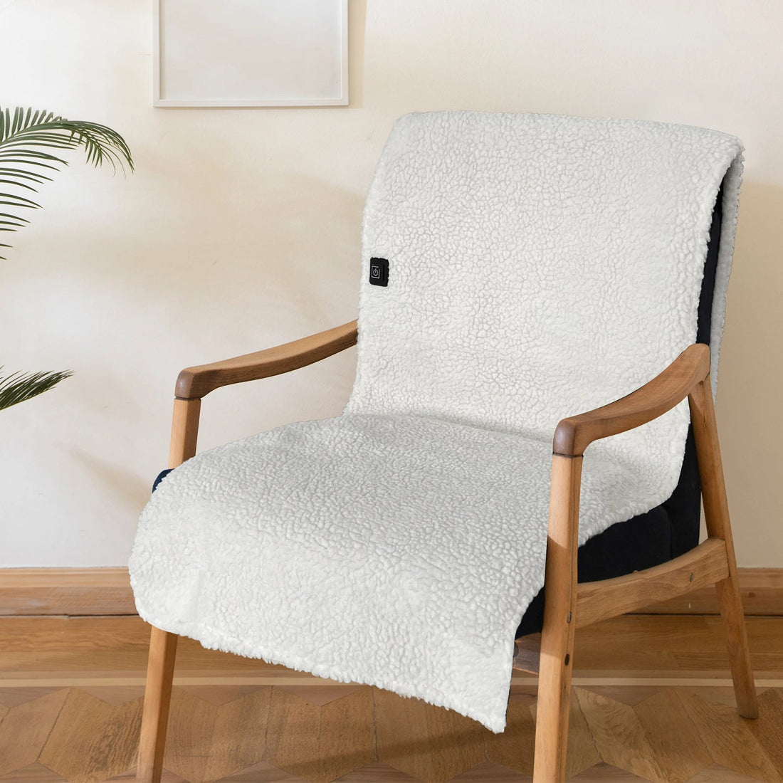 Electric Heated Sherpa Seat Pad - Adjustable Temperature Chair & Sofa Mat