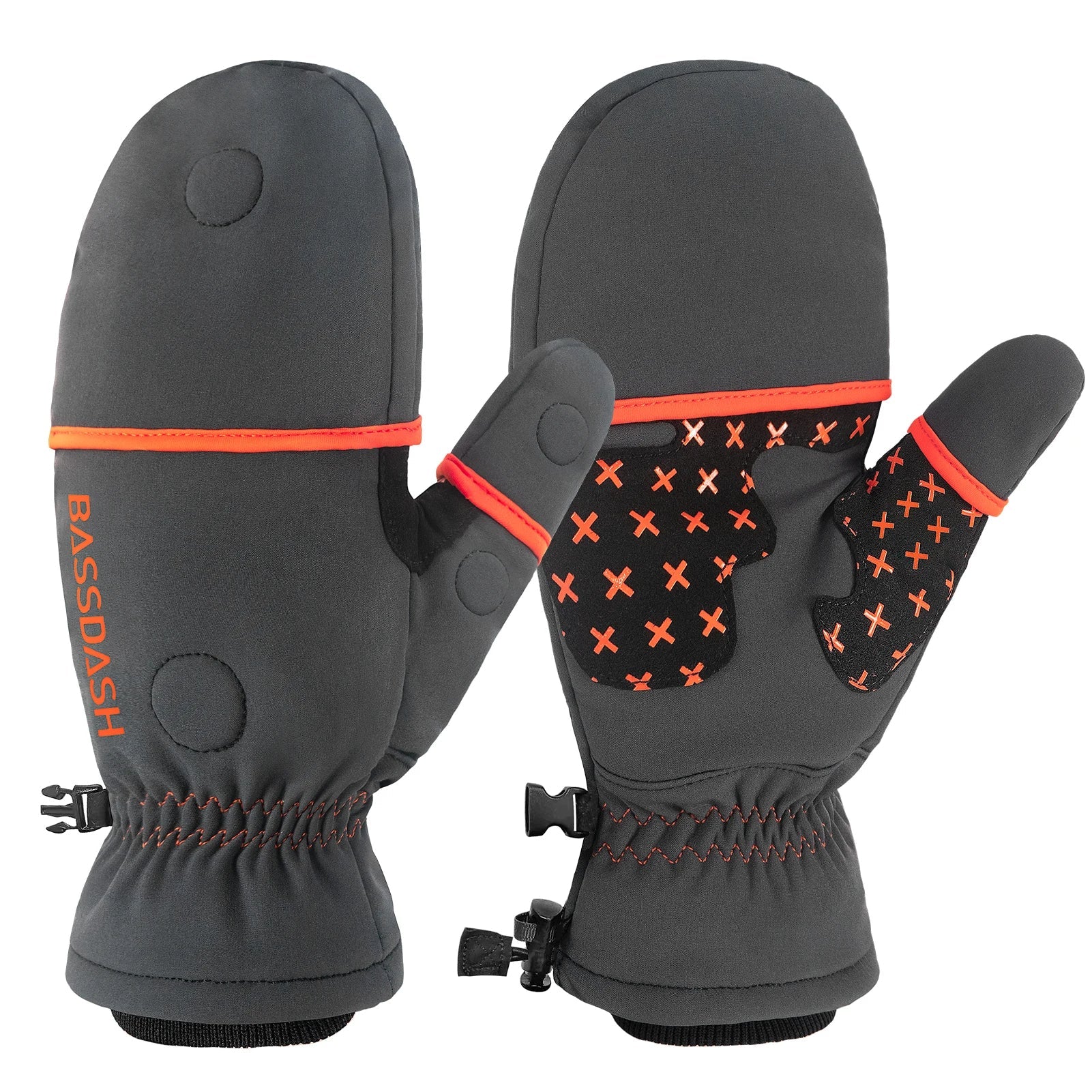 Unisex Convertible Mittens Fingerless Water Resistant Gloves