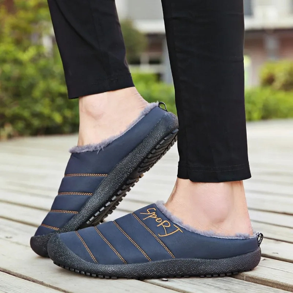Warm Slippers with Thick Plush Shoes