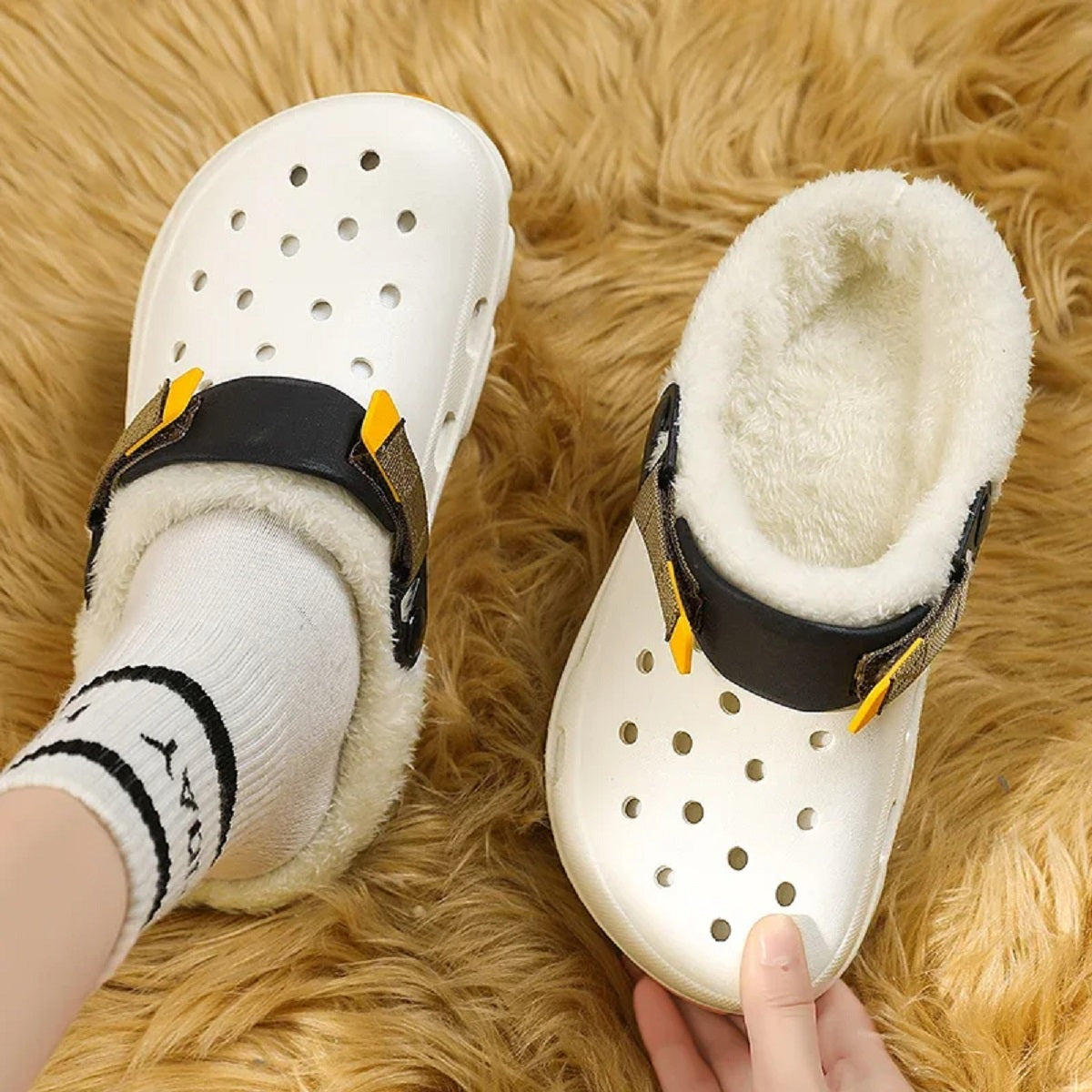 Unisex Winter Plush Fur Classic Lined Clog