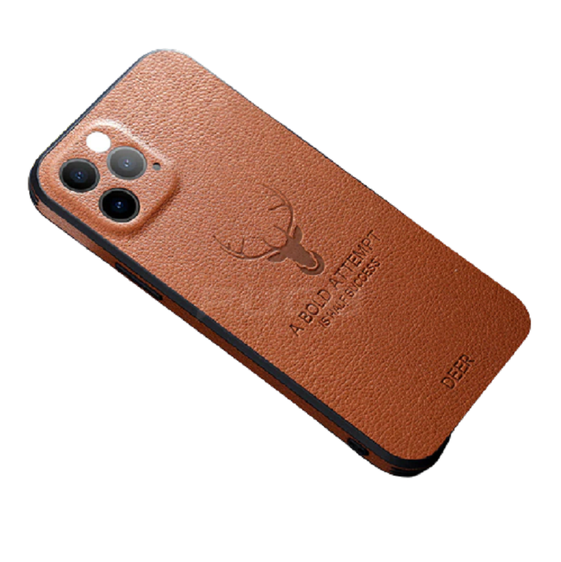 Leather Texture Square Frame Case for iPhone