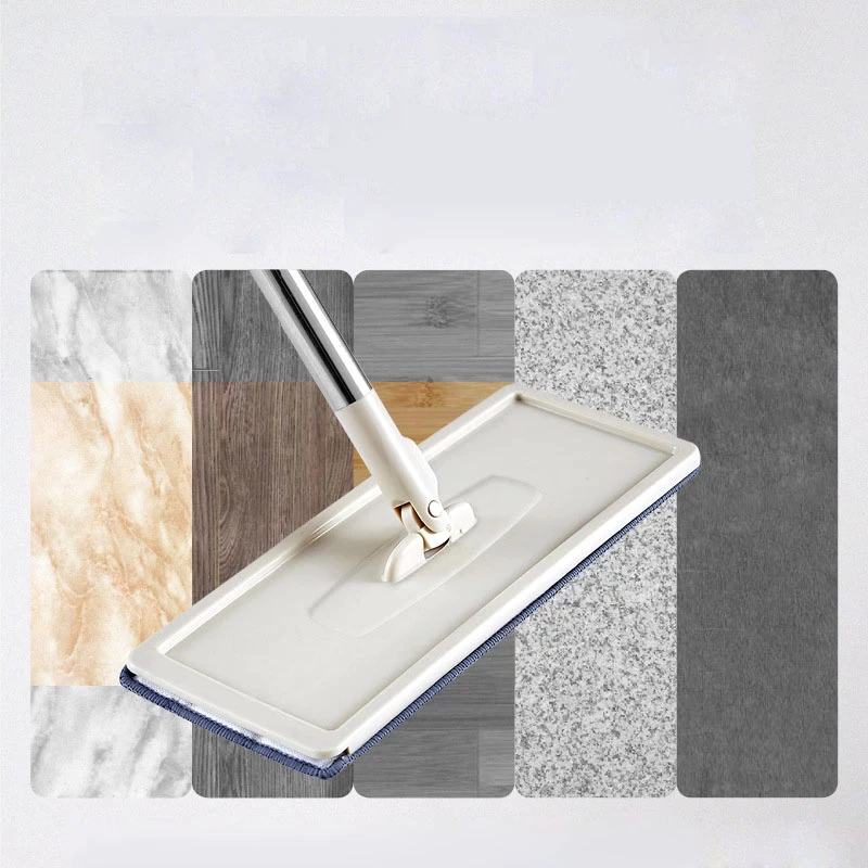 Flat Squeeze & Bucket Hand Free Wringing Floor Cleaning Mop