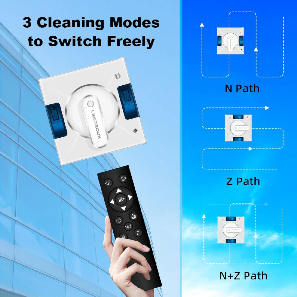 Smart Window Cleaning Robot - Dual Water Spray Laser Sensor Navigation