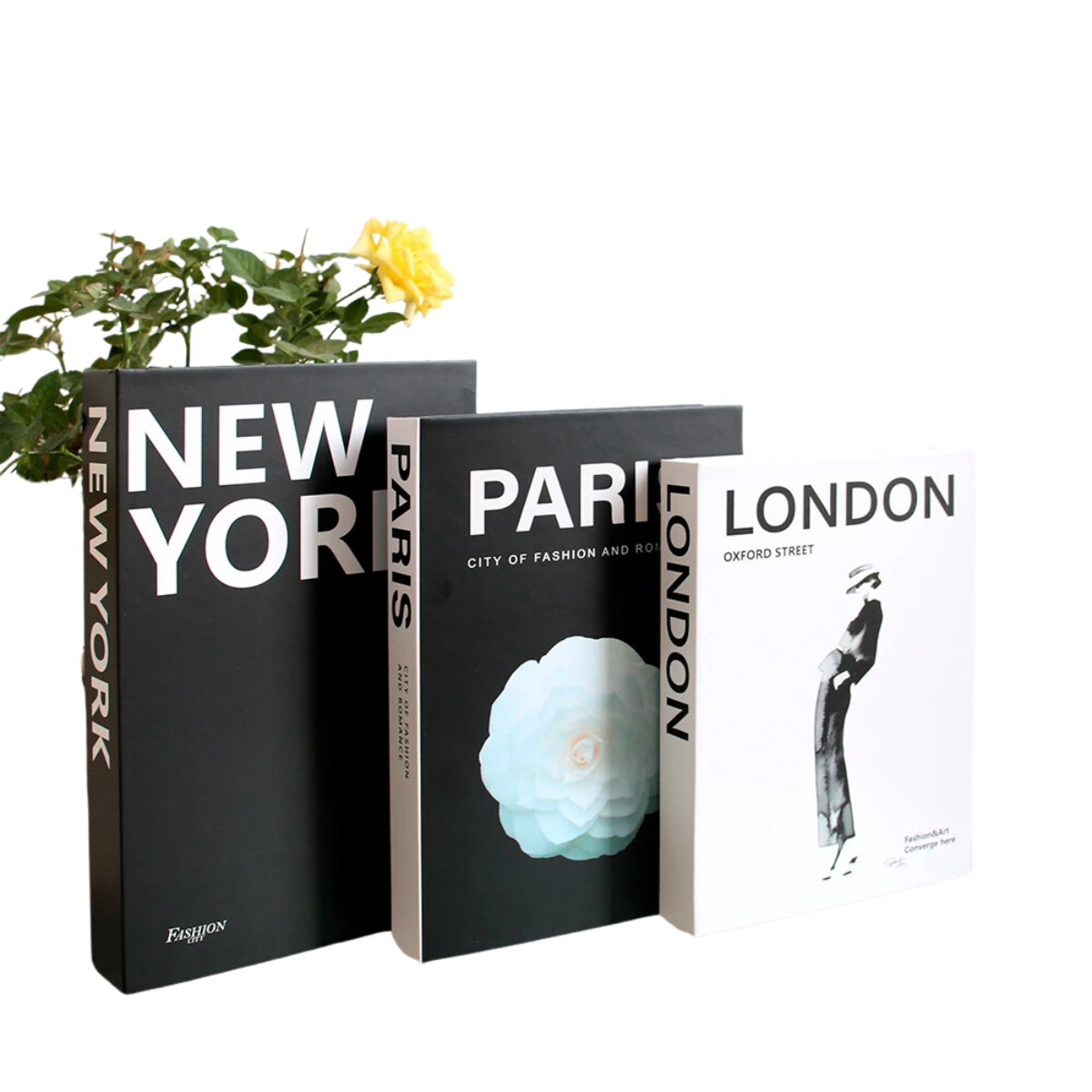 3 Pcs Fake Coffee Table Books Decor