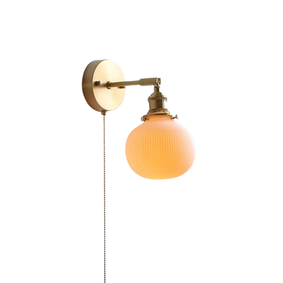 Nordic Ceramic Wall Light - LED Bedside Sconce with Pull Switch