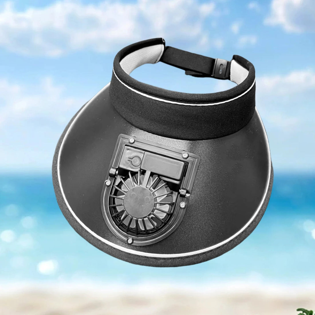 USB Fan Sun Hat - Summer Visor with Large Brim and UV Protection