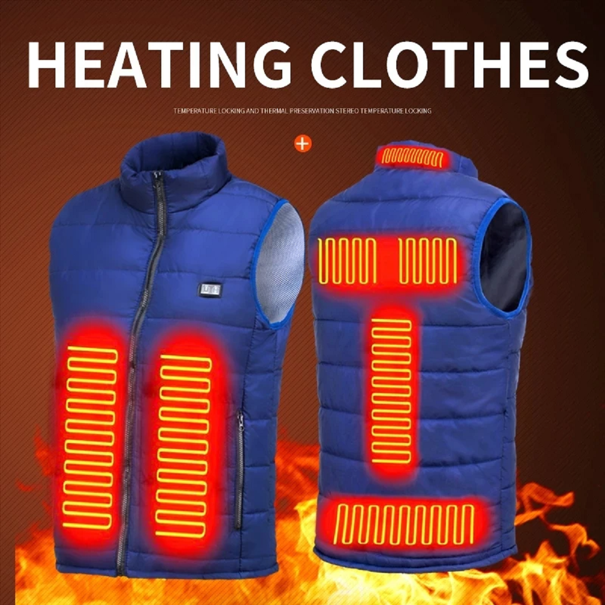Heated Vest Jacket Electrically Thermal Waistcoat
