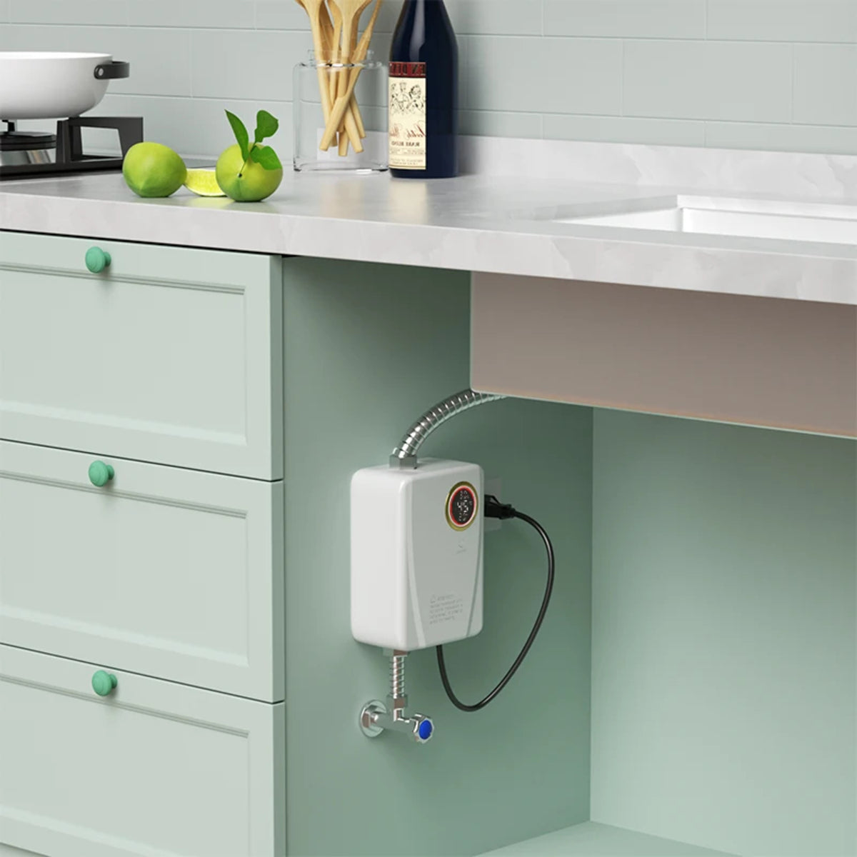 Instant Electric Water Heater - Wall-Mounted Hot Water Heater with LCD Display