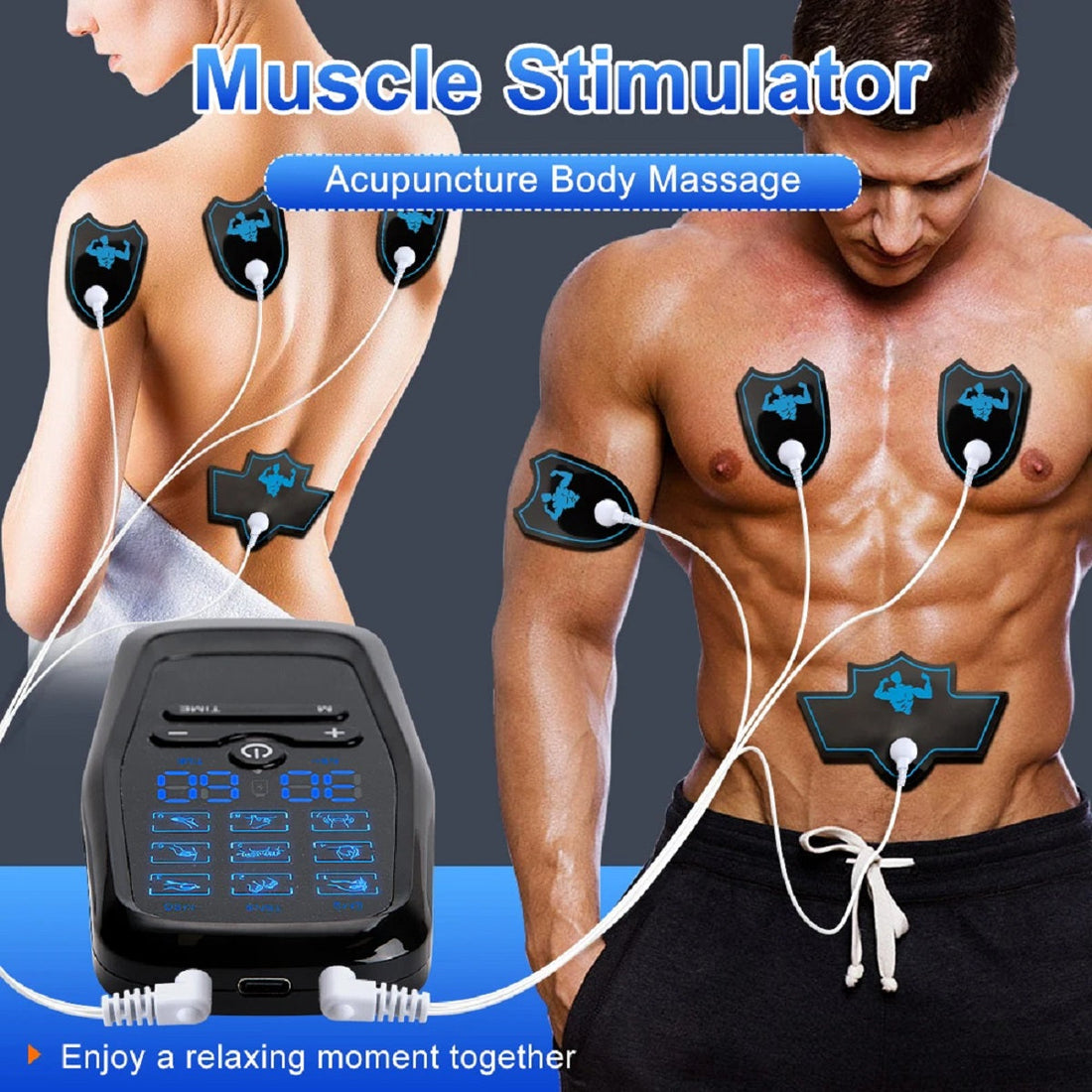 Tens EMS Muscle Stimulator Digital Body Massage and Acupuncture Device