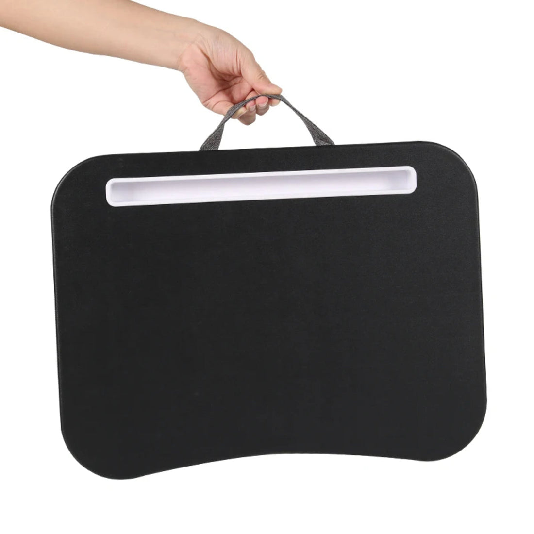 Cushioned Lap Desk - Foam-Filled Pillow Table with Large Hard Mouse Pad