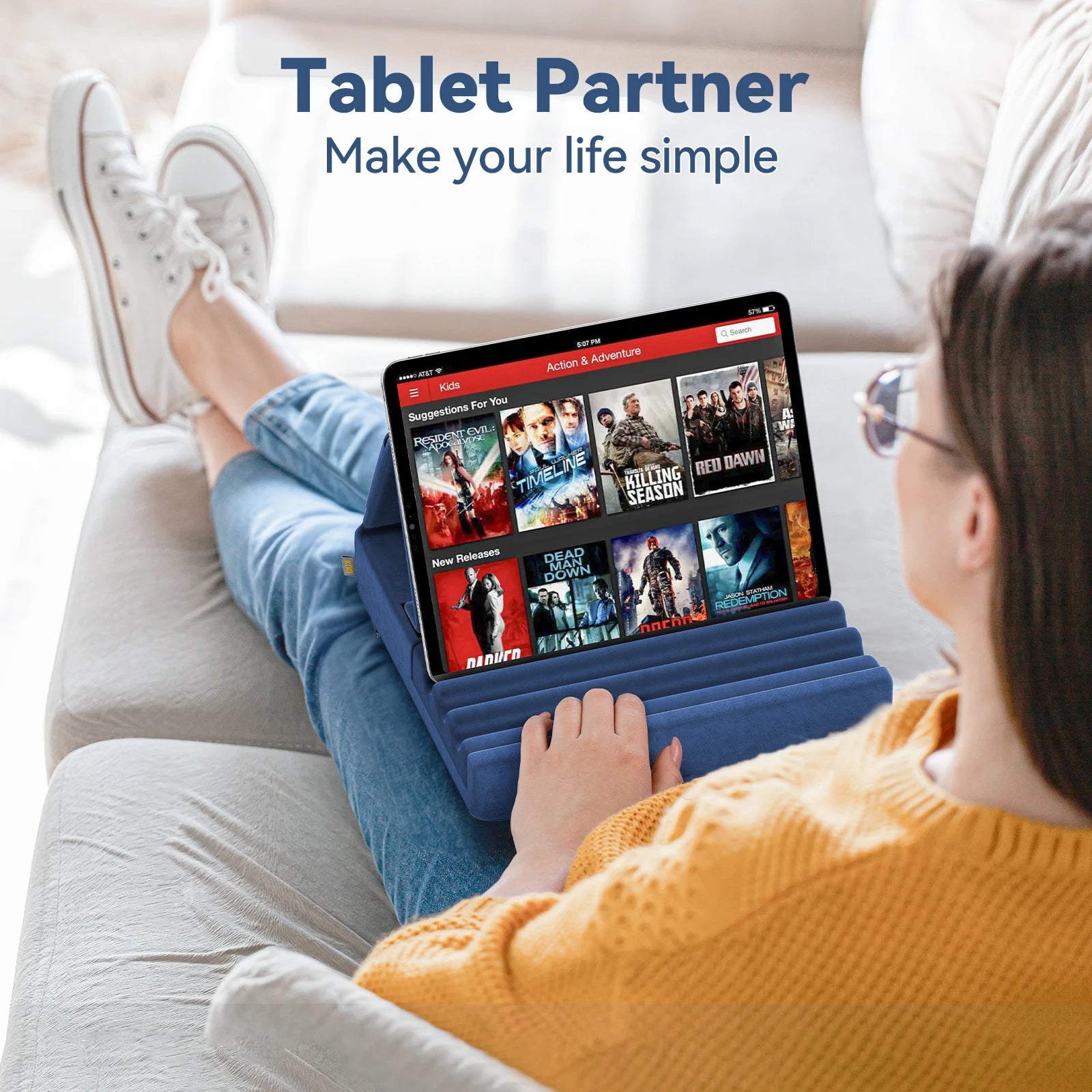 Foldable Tablet Pillow Holder