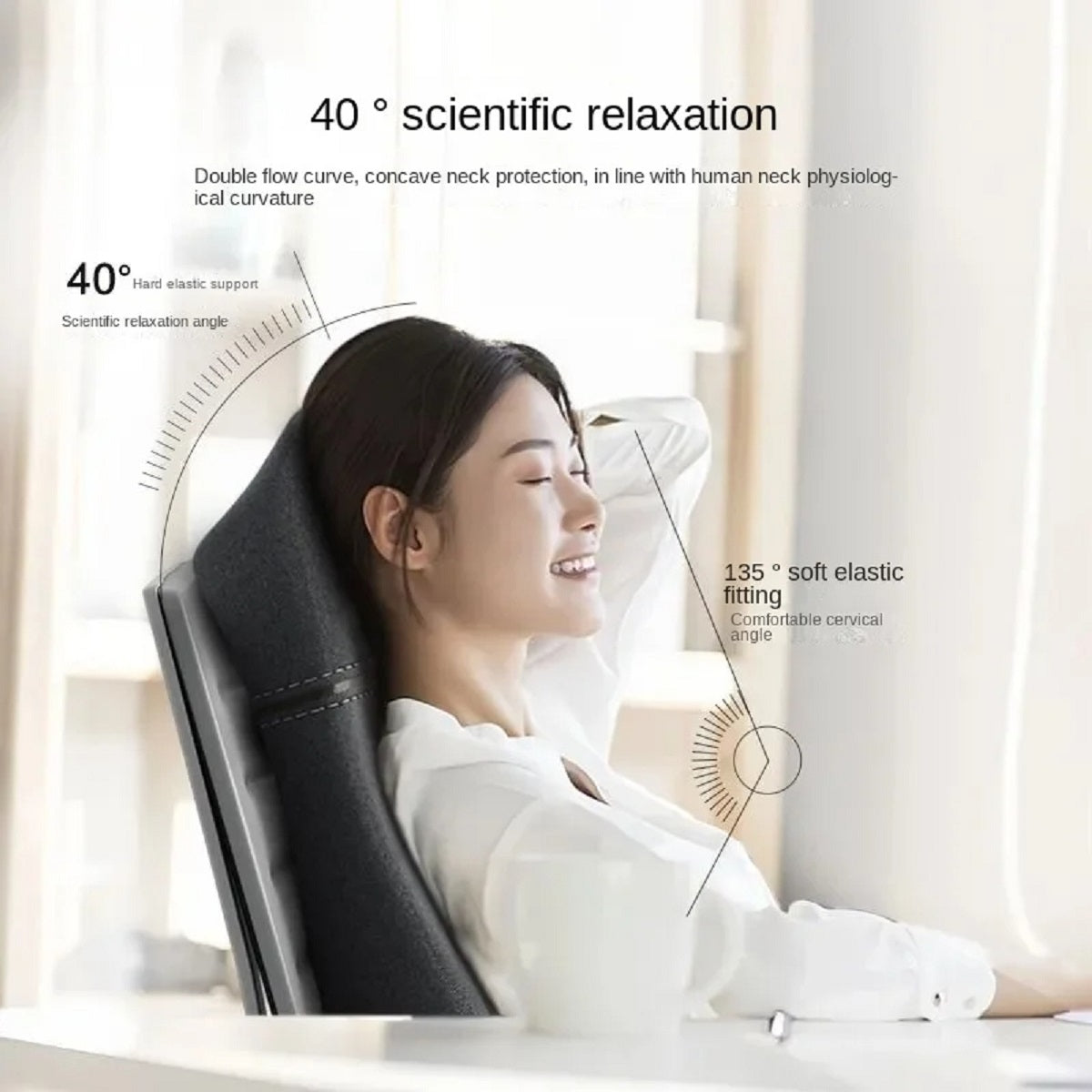High Waist Protective Pad Office Reclining Pillow Seat Backrest Cushion