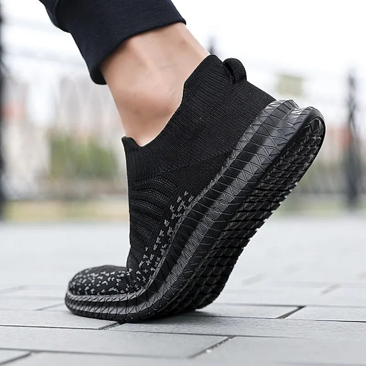 Men's Breathable Walking Sneakers Sock Jogging Shoes