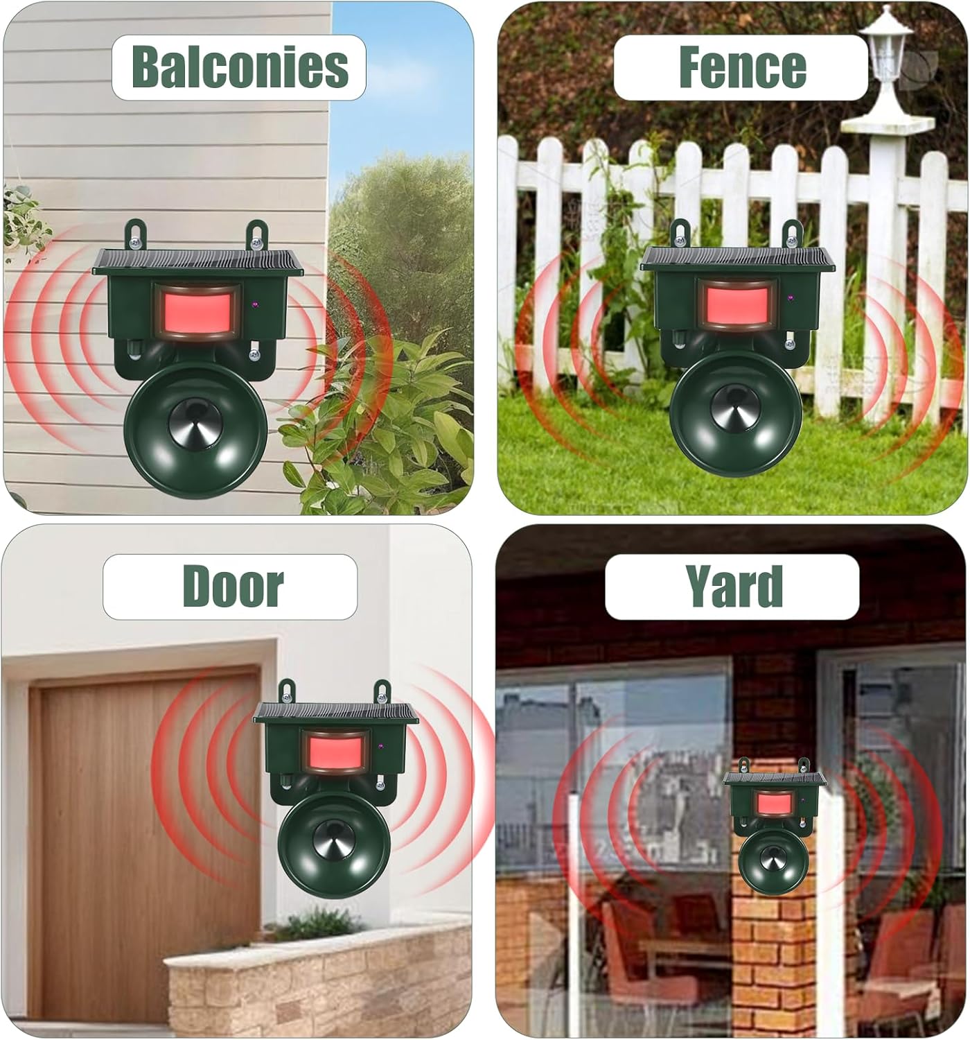 Solar Ultrasonic Animal Repellent - Motion-Activated Outdoor Pest Deterrent