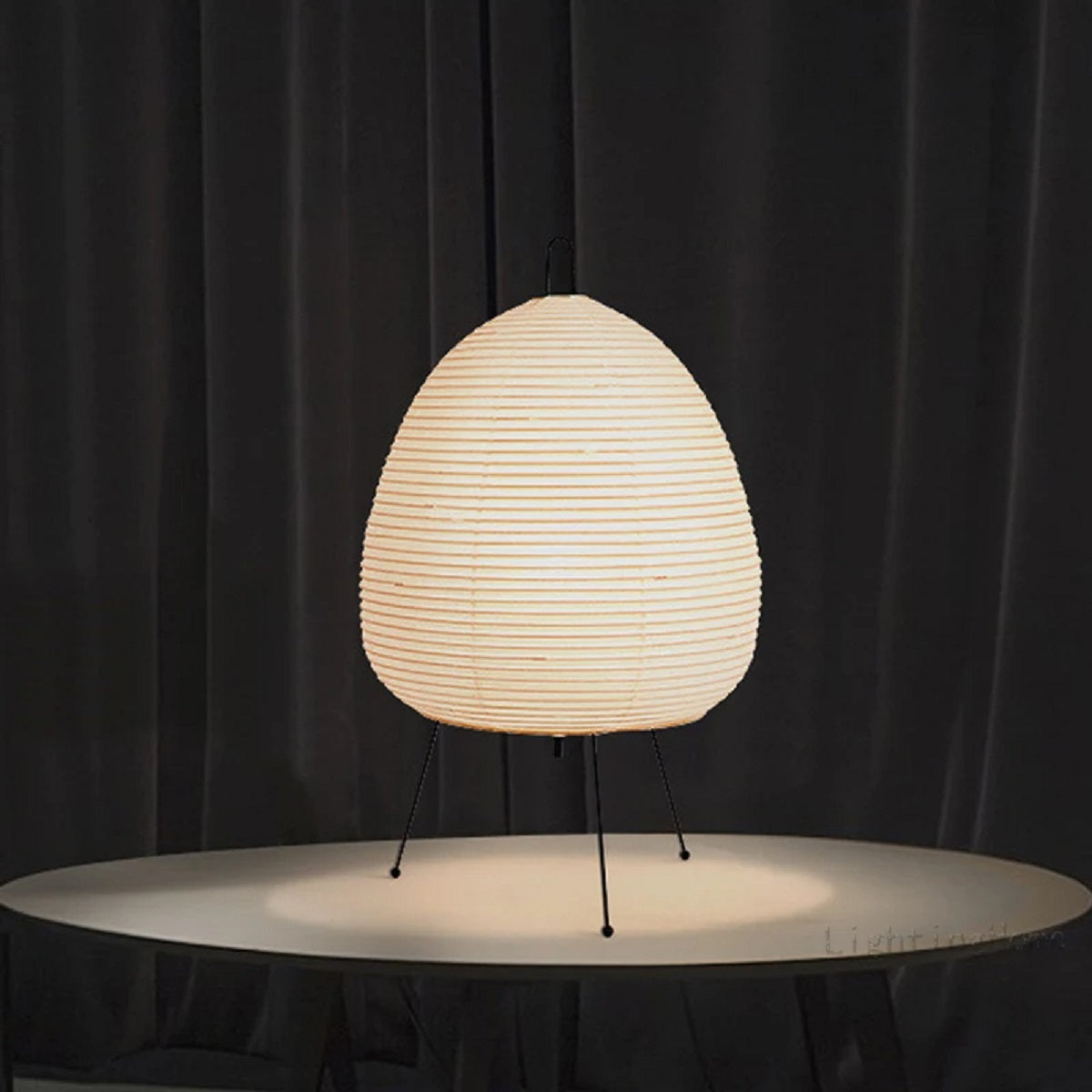 Dimmable Japanese Printed Rice Paper Lantern Table Lamp