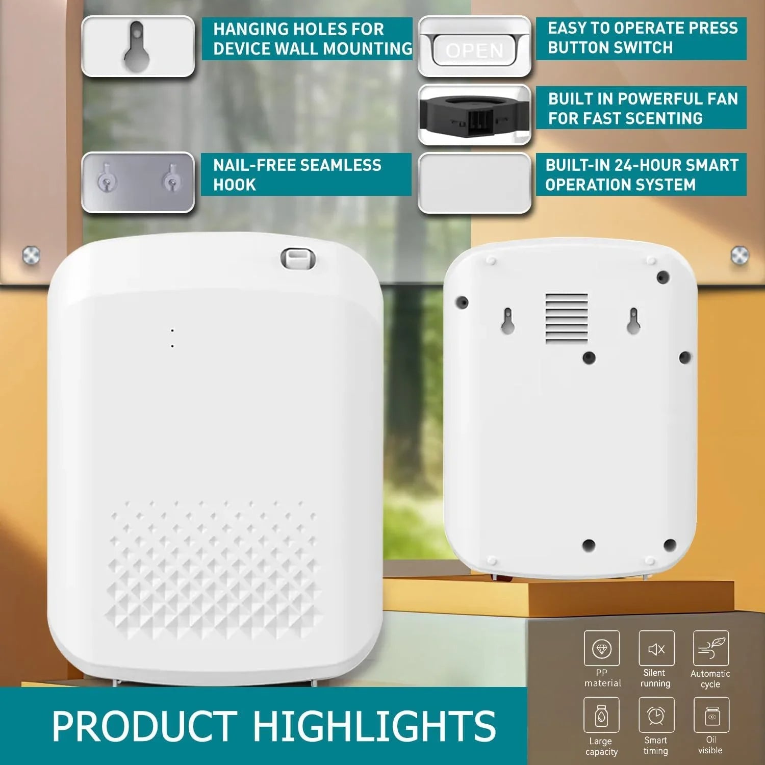 Wall-Mounted Electric Essential Oil Diffuser - Home & Hotel Air Freshener
