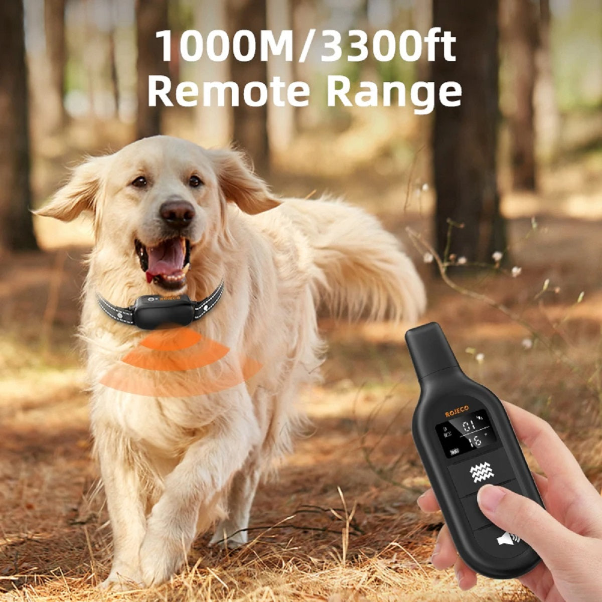 Ipx7 Waterproof Dog Training Collar - Rechargeable Remote Shock and Vibration