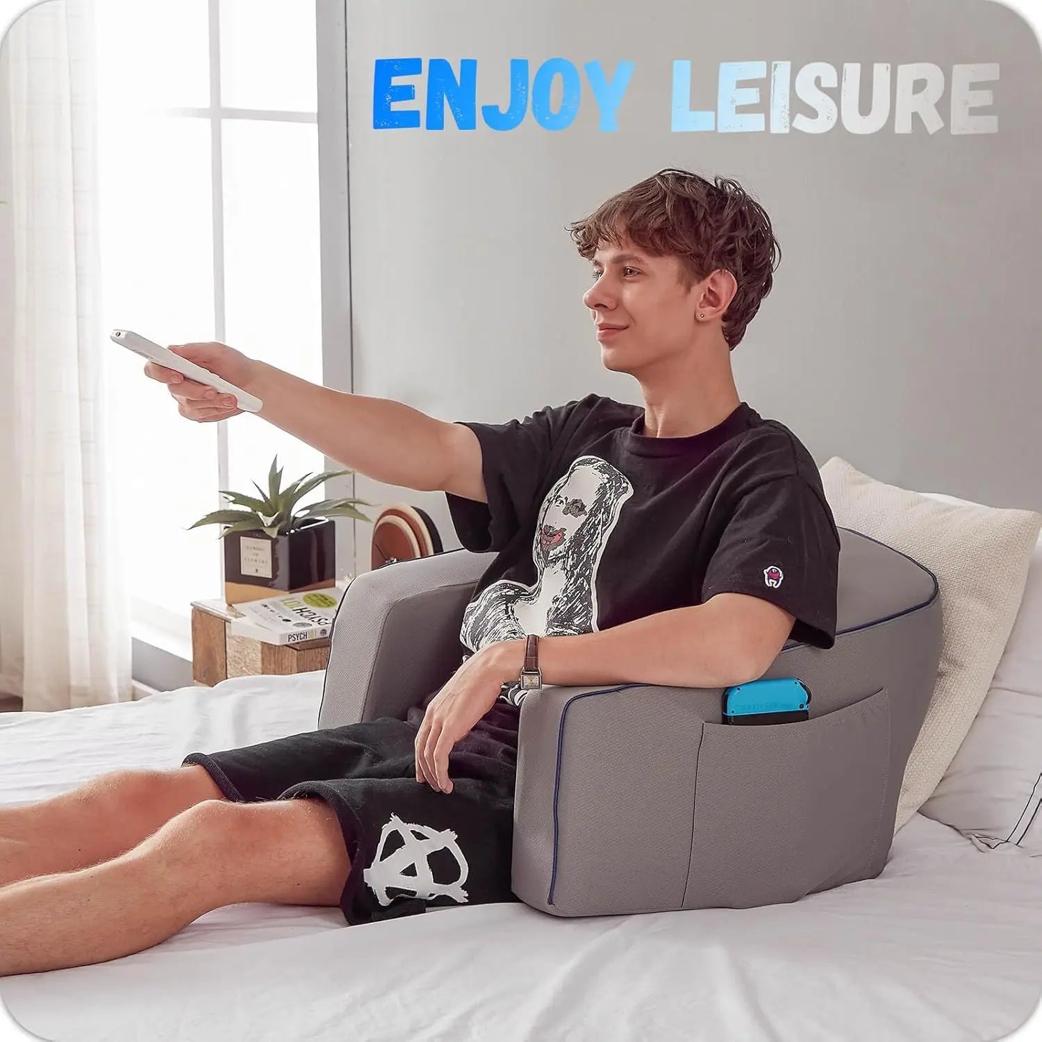 Memory Foam Lap Desk Pillow - Laptop Support for Bed & Couch