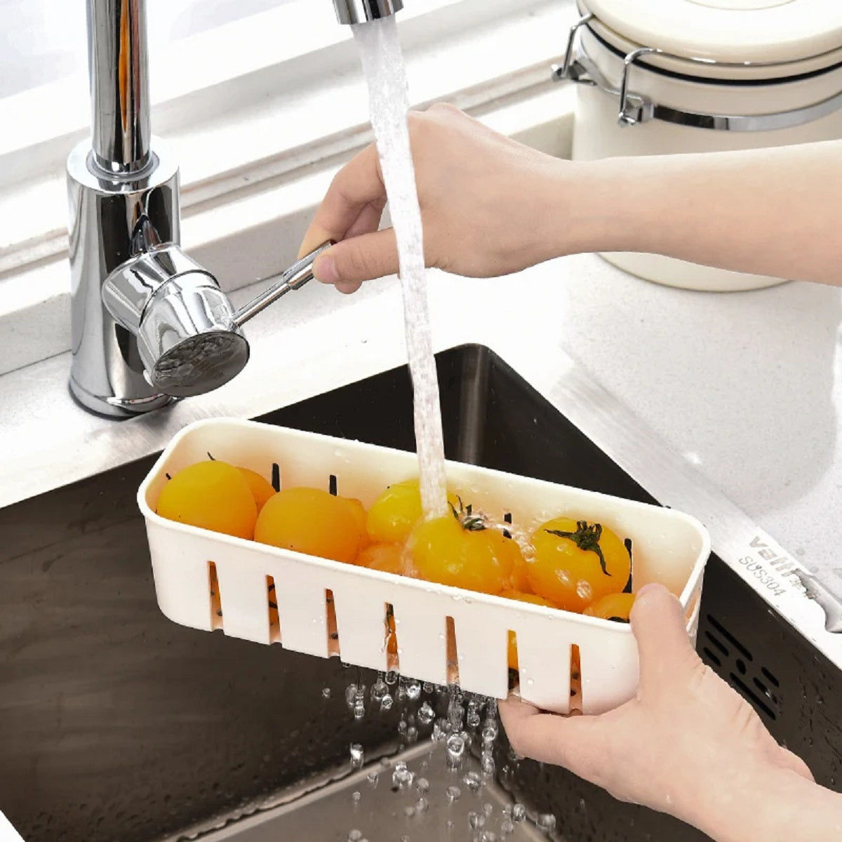Kitchen Drain & Storage Box - Pet Refrigerator Organizer with Handle