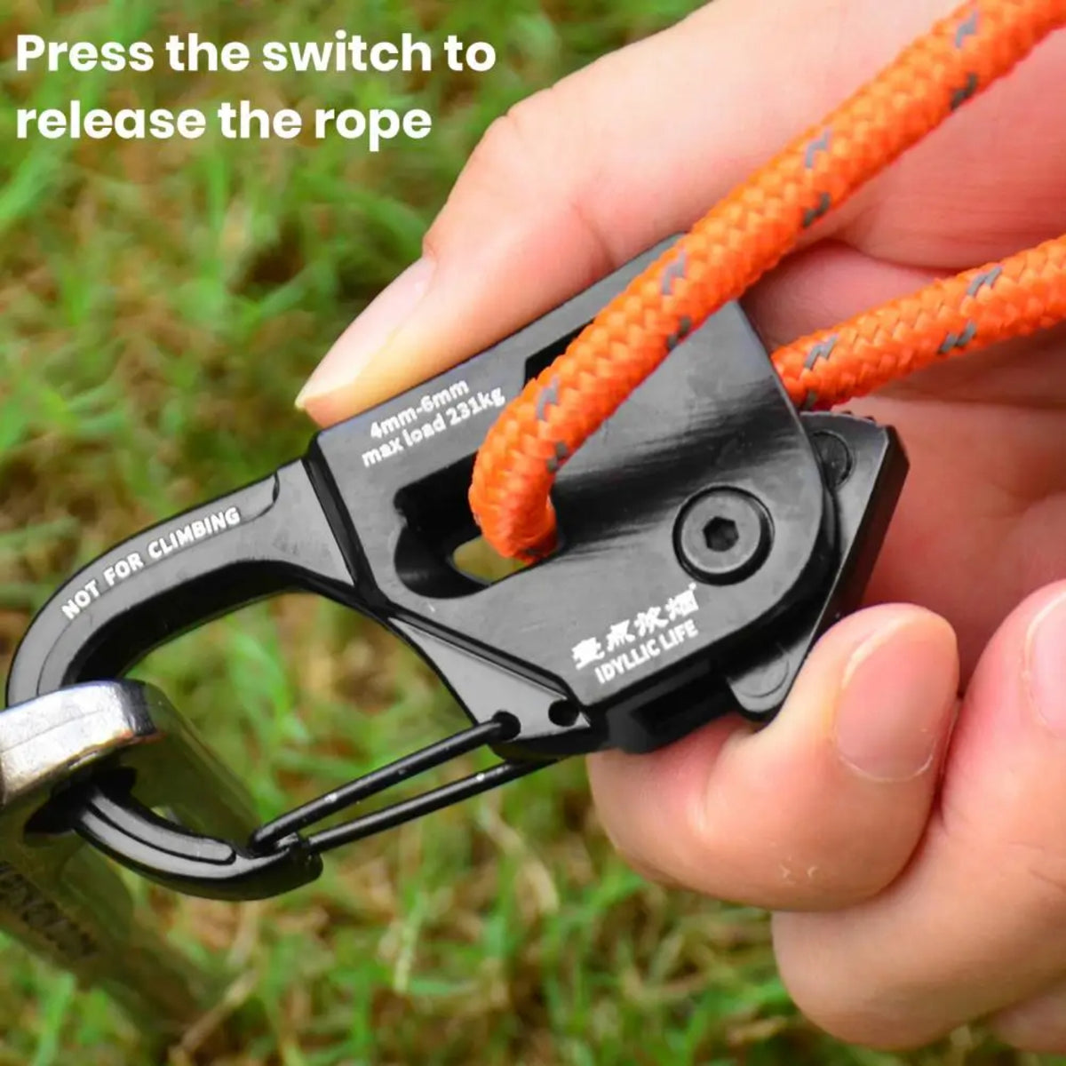Aluminium Tent Guyline Tensioner Buckle - Heavy-Duty Cord Adjuster