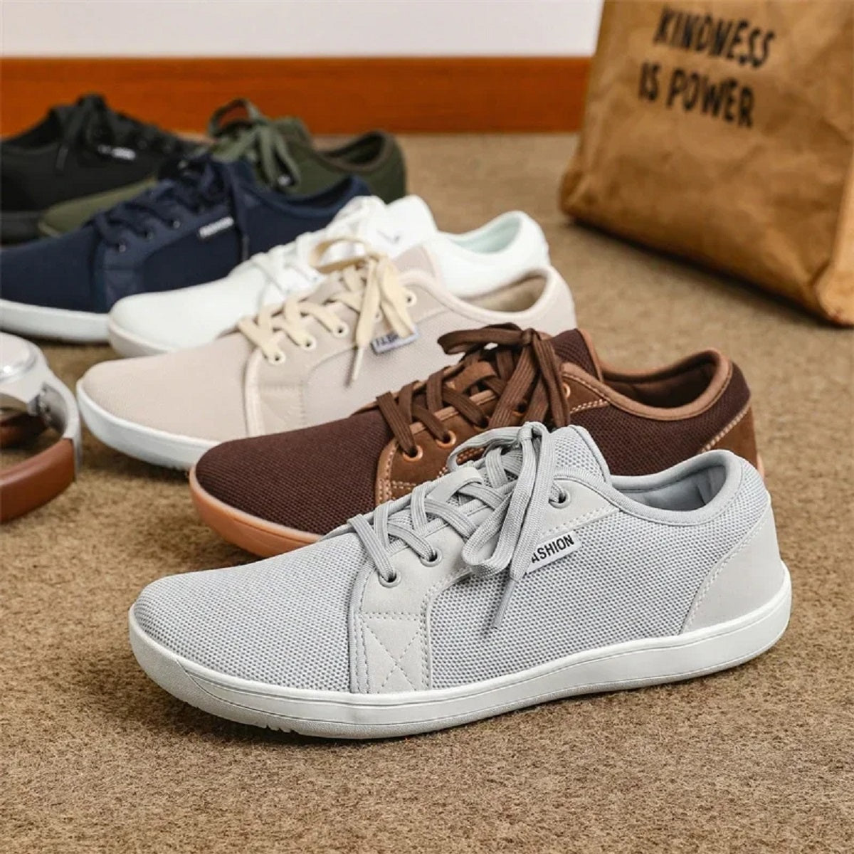 Wide Barefoot Shoes - Breathable Minimalist Sneakers with Zero Drop Sole