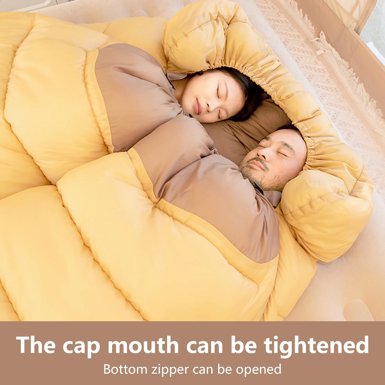 2-Person 4-Season Sleeping Bag - Portable Winter Camping and Hiking