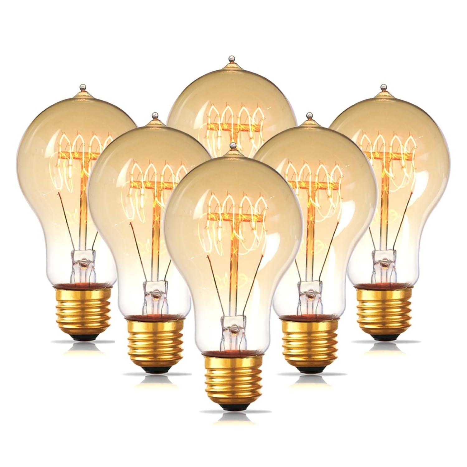6 Pcs Dimmable Vintage Edison Light Bulb
