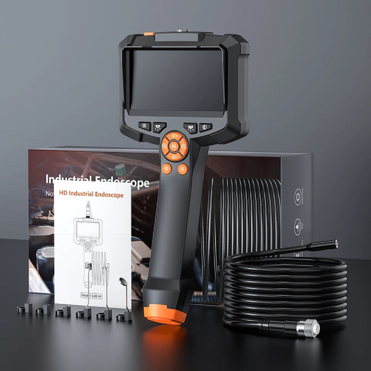 HD Industrial Endoscope Camera - Ips Screen Borescope for Precision Inspection