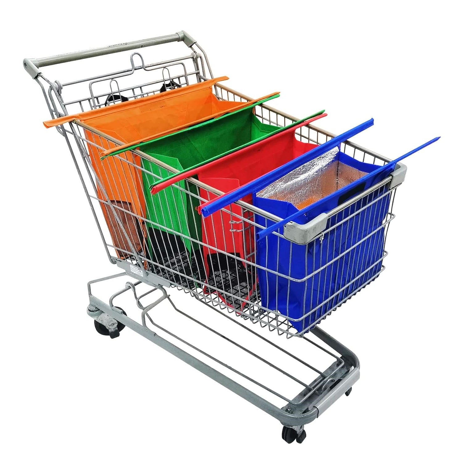 4 Pcs/set Foldable Cart Trolley Supermarket Shopping Storage Reusable Bags
