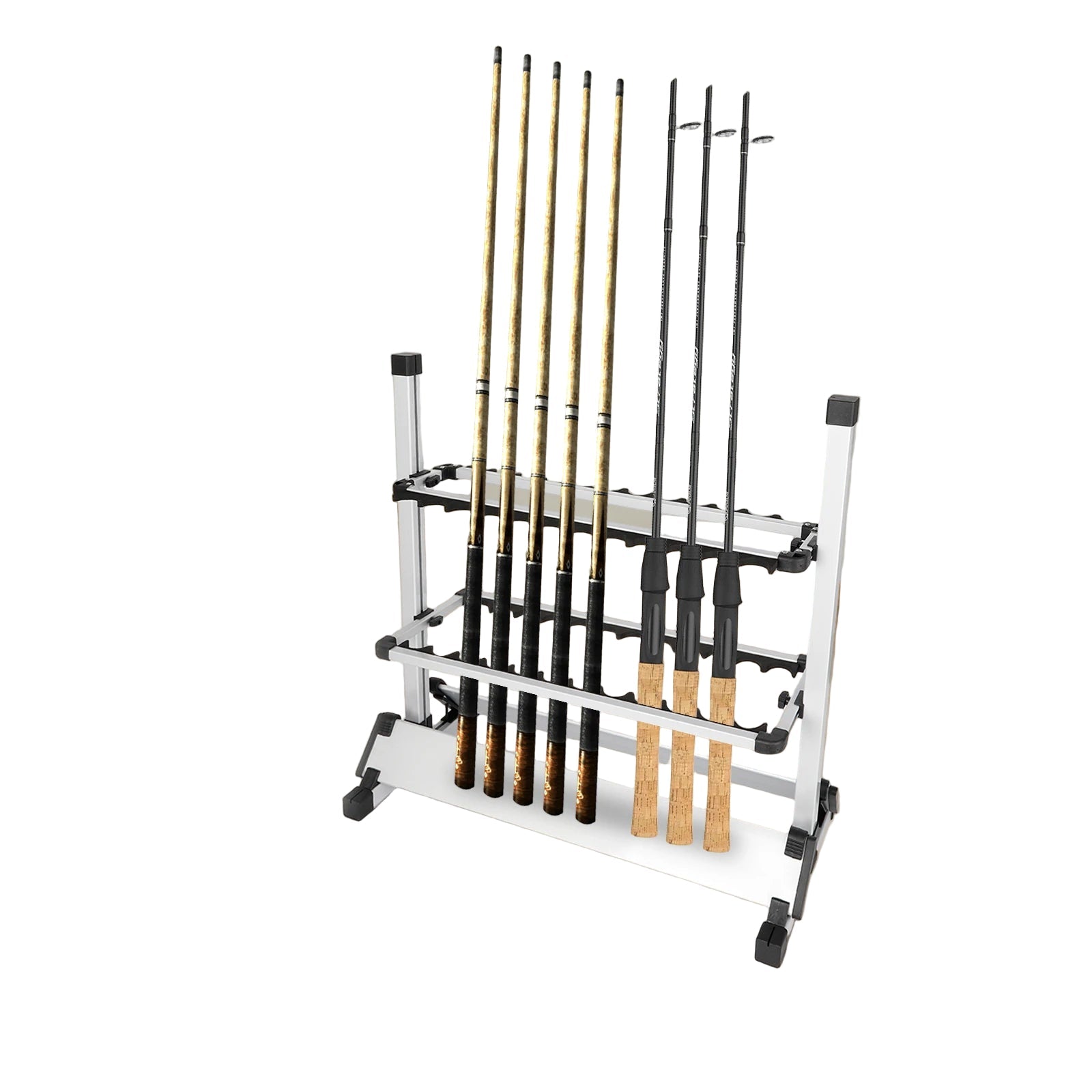 Aluminum Fishing Rod Rack - 24-Rod Freestanding Storage Stand