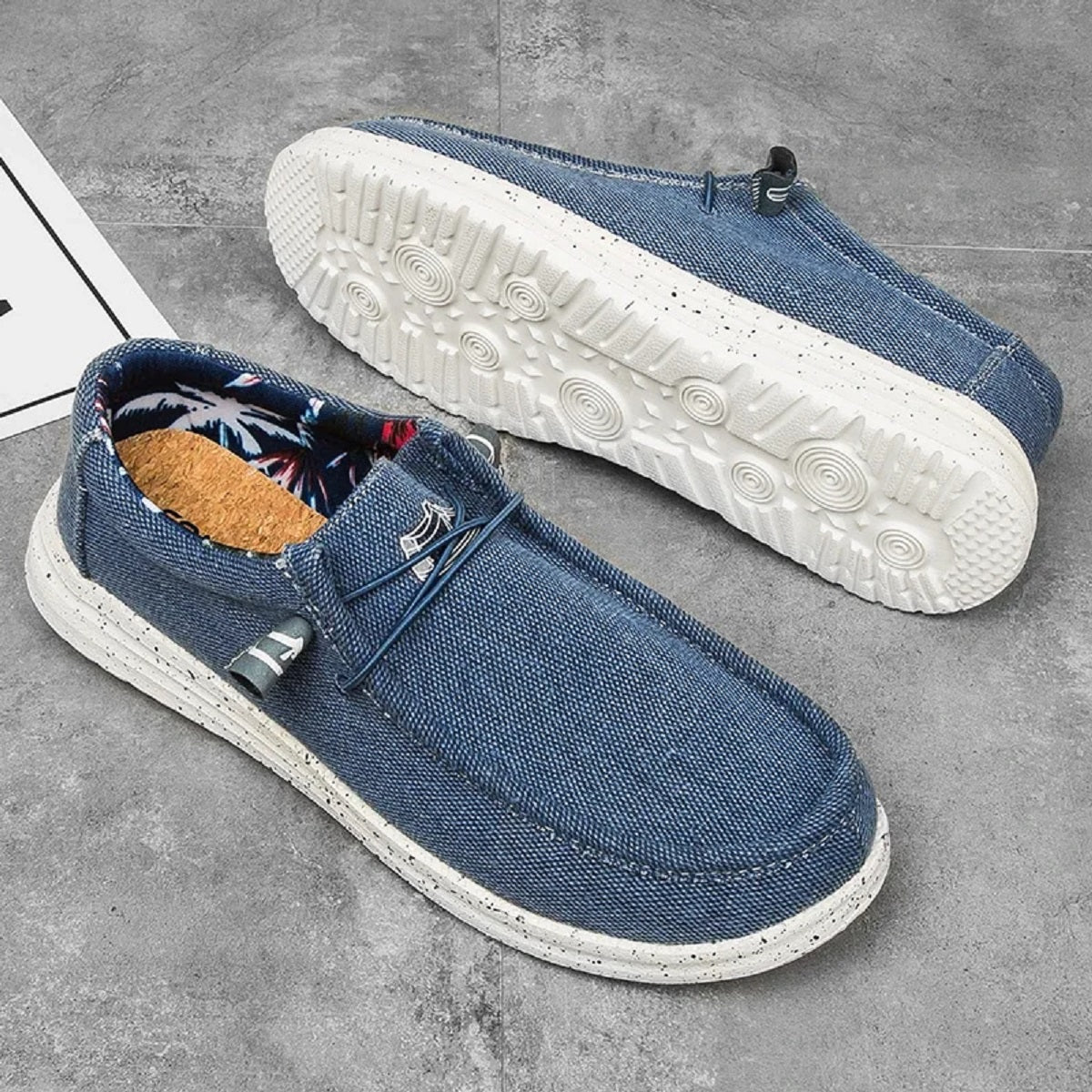 Men's Canvas Soft Sole Breathable Slip-On Loafers