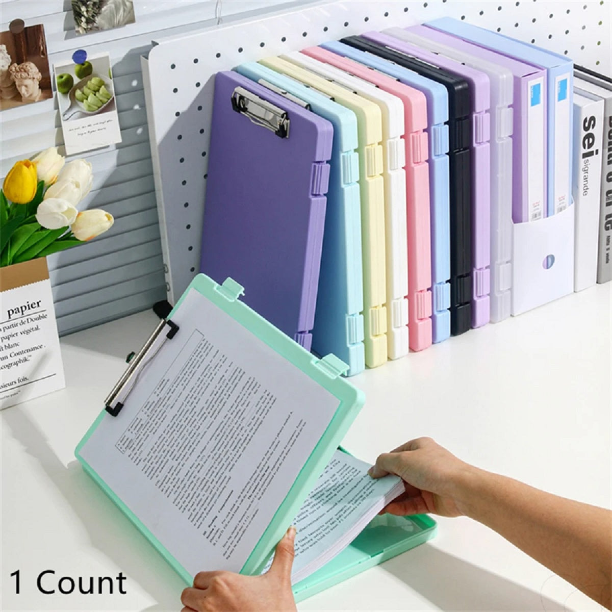 A4 Office Desk File Organizer - Multi-Function Folder and Writing Board
