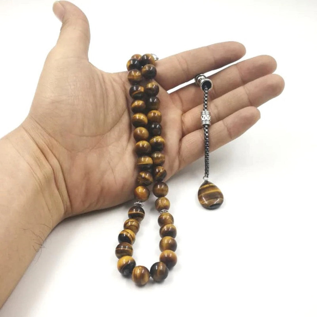 Natural Tiger Eye Tasbih - Prayer Beads Misbaha