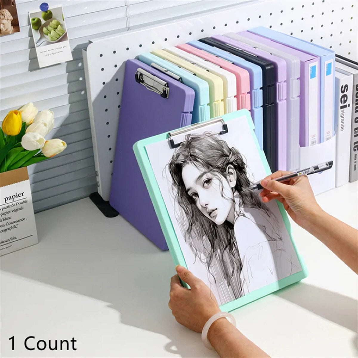 A4 Office Desk File Organizer - Multi-Function Folder and Writing Board